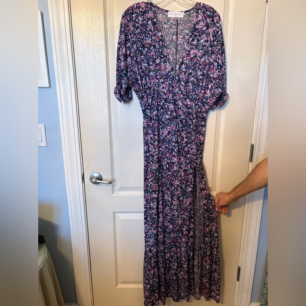 Stillwater Floral Maxi Dress in Purple